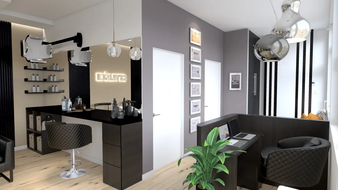Salon Madzi - Styliści 3d design renderings