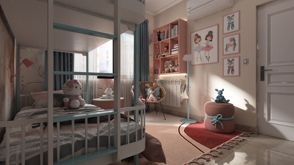 CUARTO INFANTIL 3d design renderings