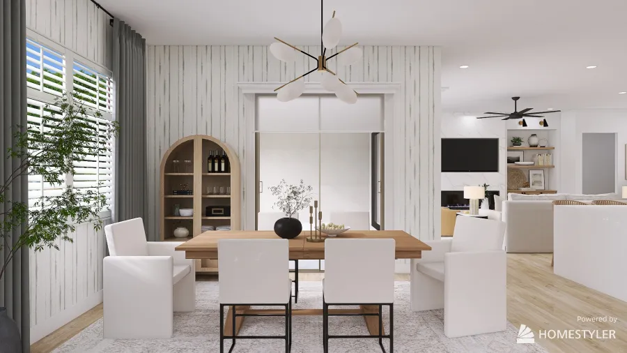 Tan & Black Living Room 3d design renderings
