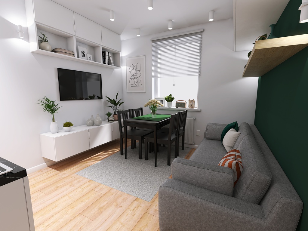Kawalerka 1 3d design renderings