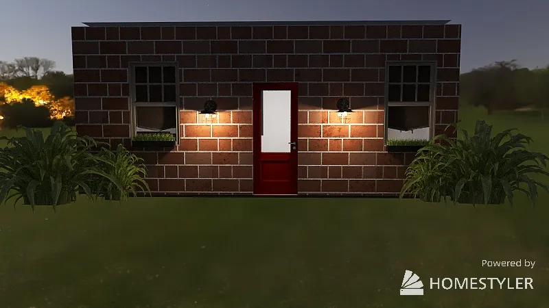 Red Cottage 3d design renderings