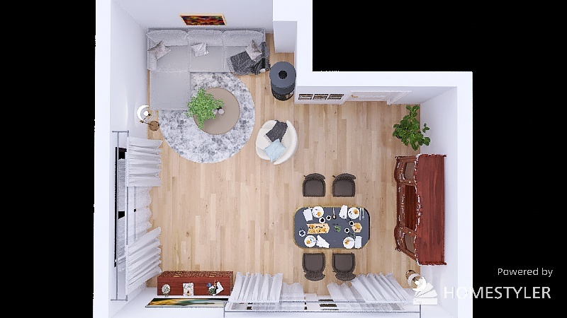 Wohnzimmer mit Kamin 3d design renderings