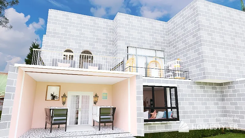 Bohemian vibe house 3d design renderings