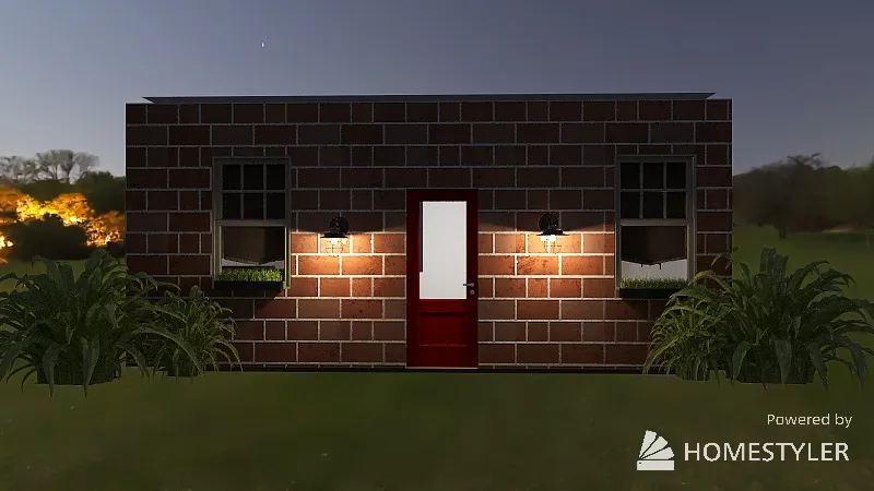 Red Cottage 3d design renderings