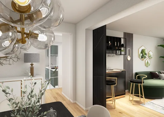 appartamento 65 m2 a NY (USA) Design Rendering