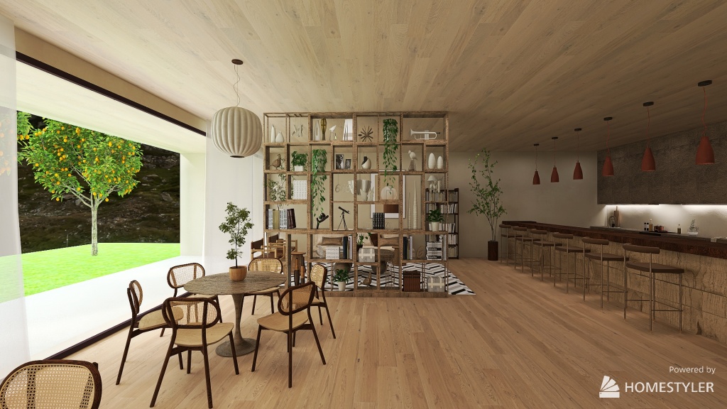 #BrunchContest - A tiny cafe 3d design renderings