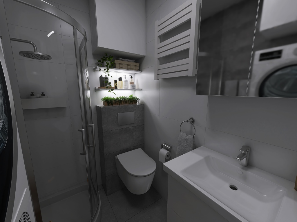 Łazienka 1 3d design renderings