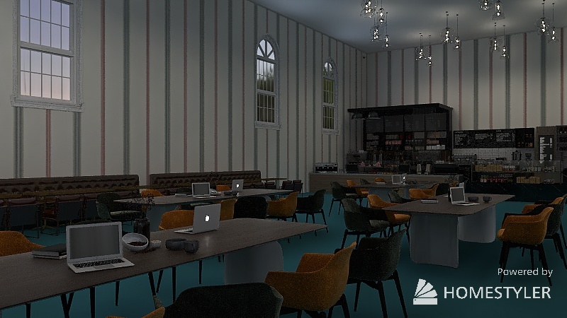 Coffee Cafe # BrunchContest 3d design renderings