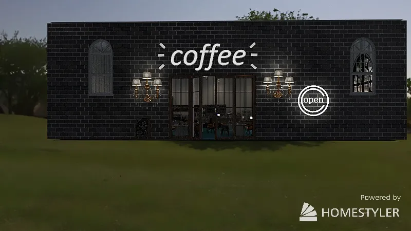 Coffee Cafe # BrunchContest 3d design renderings