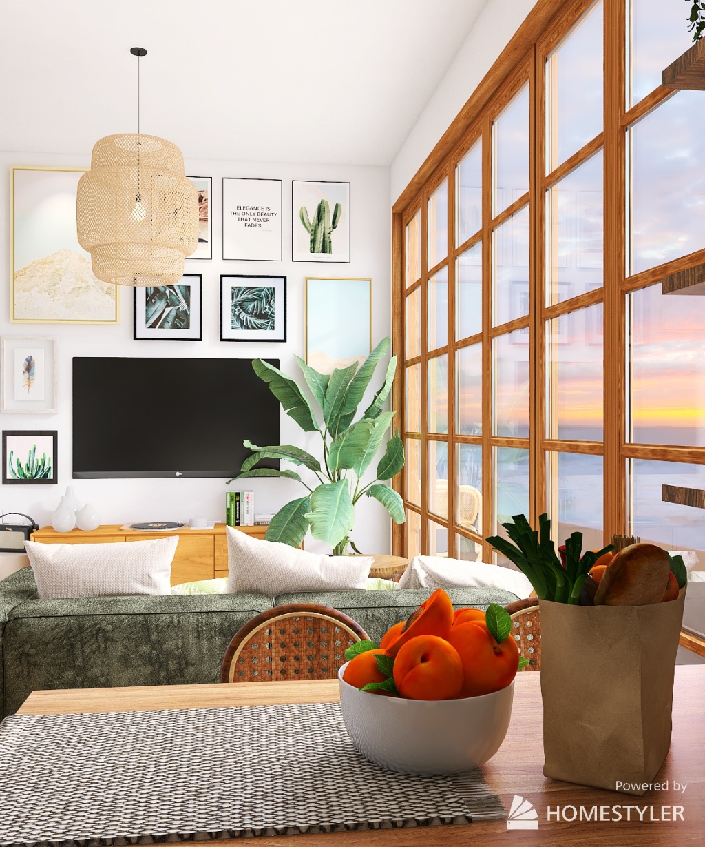 beach house studio apartment 3d design renderings