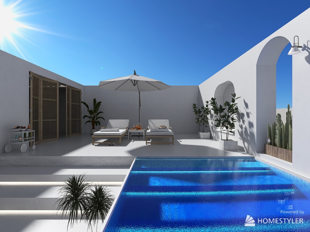 The white pool 3d design renderings