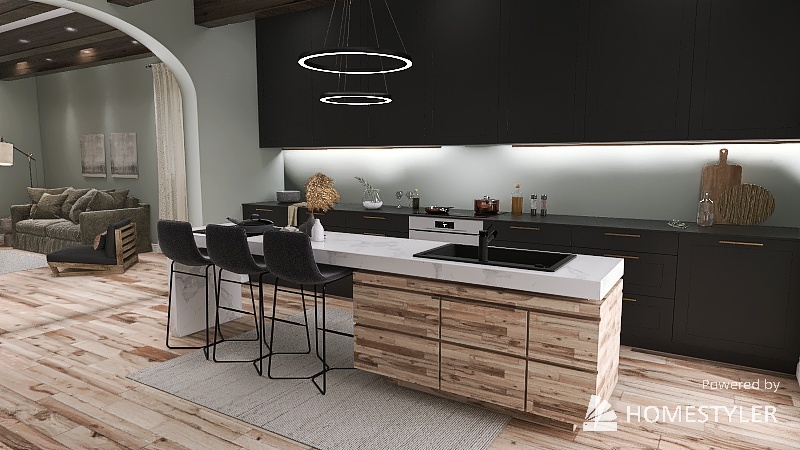 Kitchen/Foyer 3d design renderings