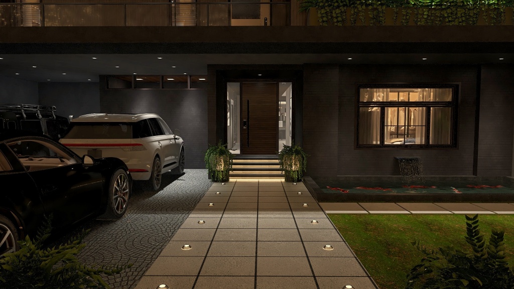 Modern The Dream House - Modern Contemporary Luxury House Black Green 3d design renderings