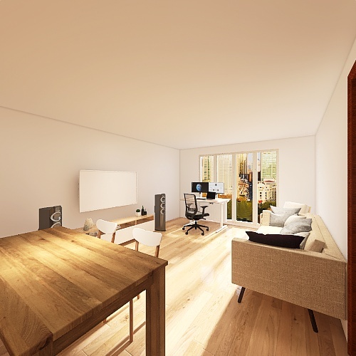 Wohnung Beamer 3d design renderings
