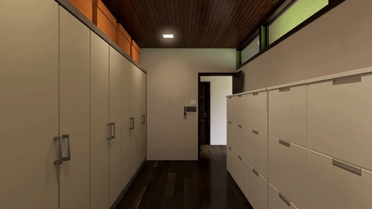 Modern Black Green StorageRoom 3d design renderings