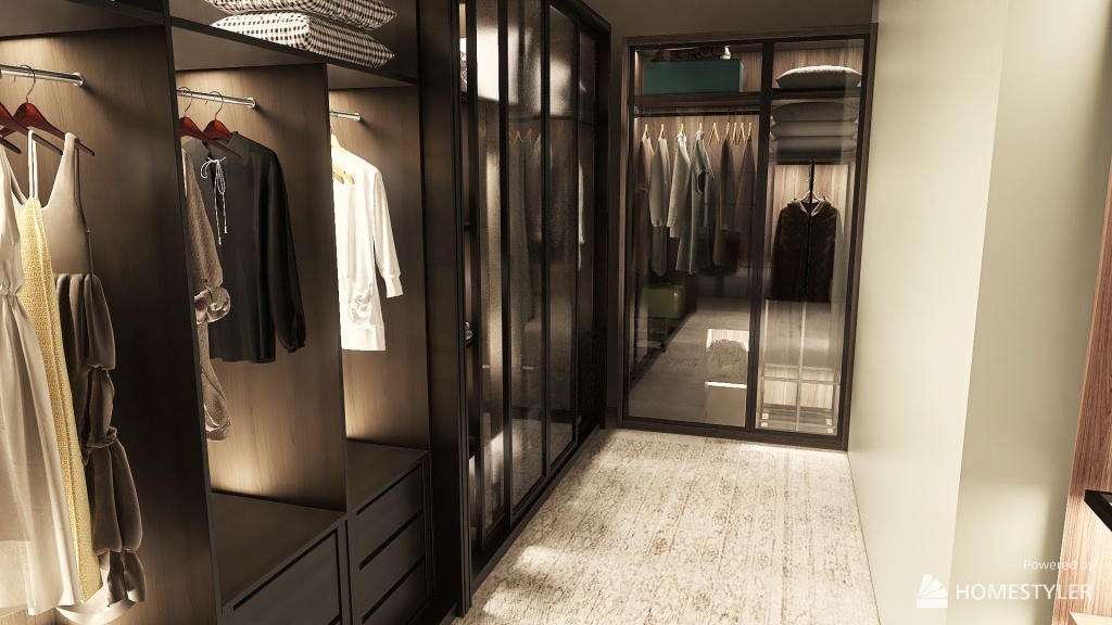 Cloak Room 3d design renderings
