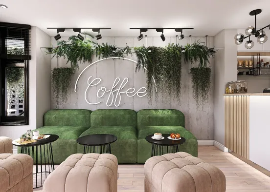 Coffe shop Design Rendering