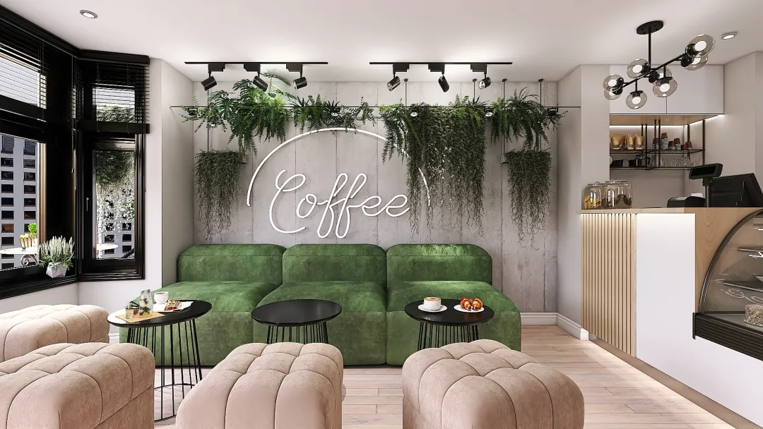 Coffe shop 3d design renderings
