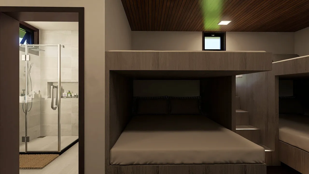 Modern Black Green Bedroom 3d design renderings