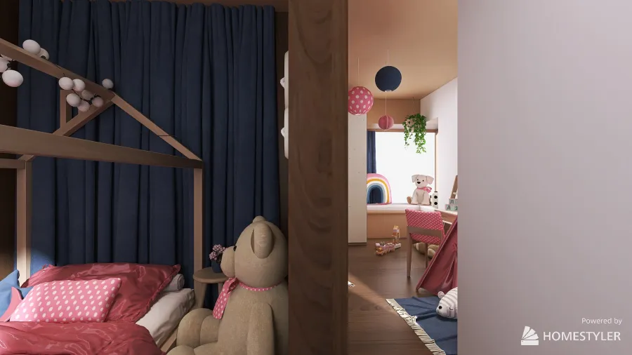 cuddling bedroom 3d design renderings