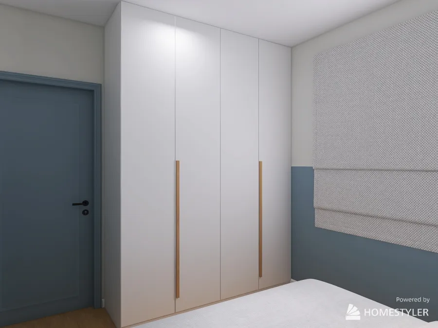 Apartamento: 70 tons de azul 3d design renderings