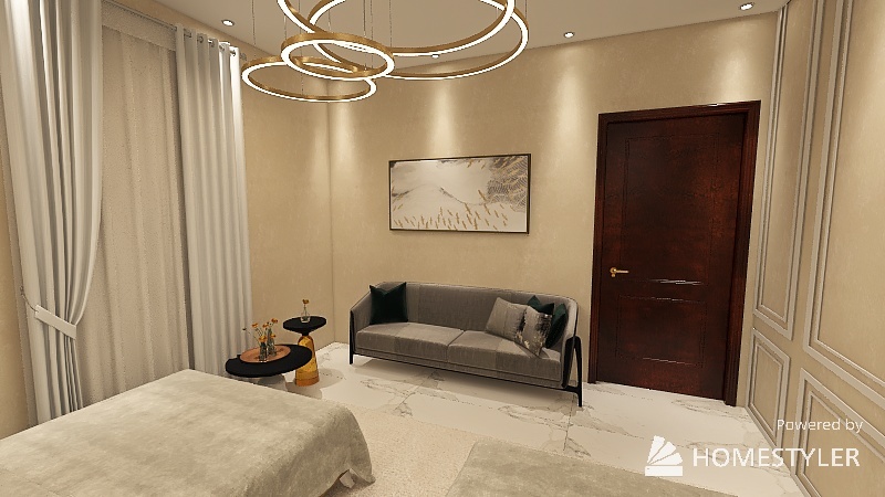 guestroom 3d design renderings