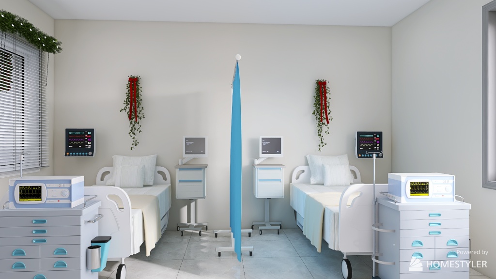Patient Room 3d design renderings
