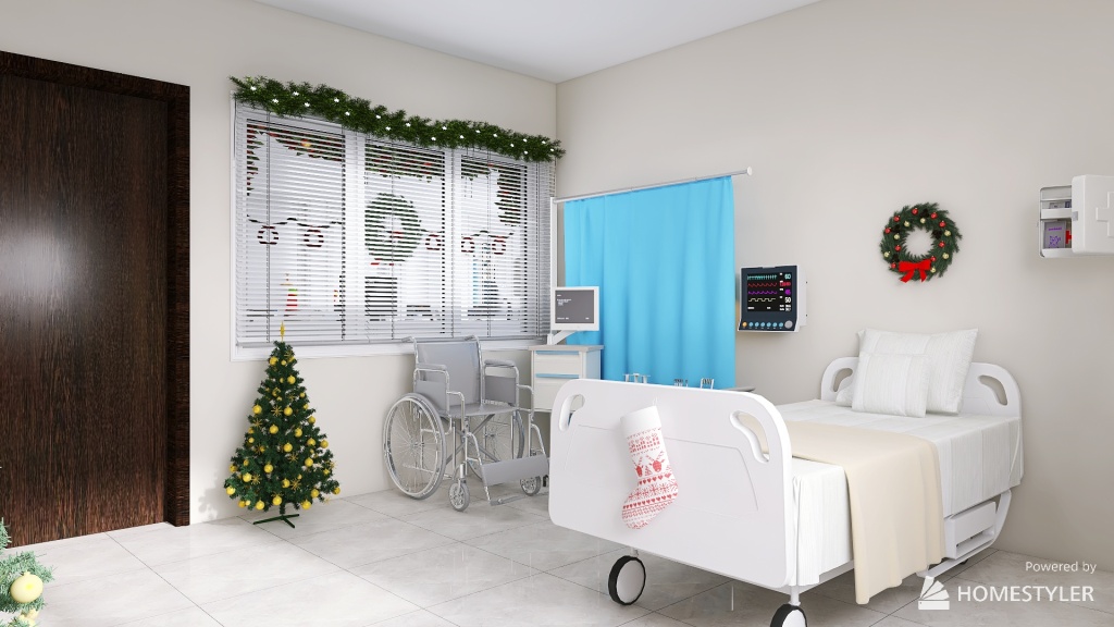 Patient Room 02 3d design renderings