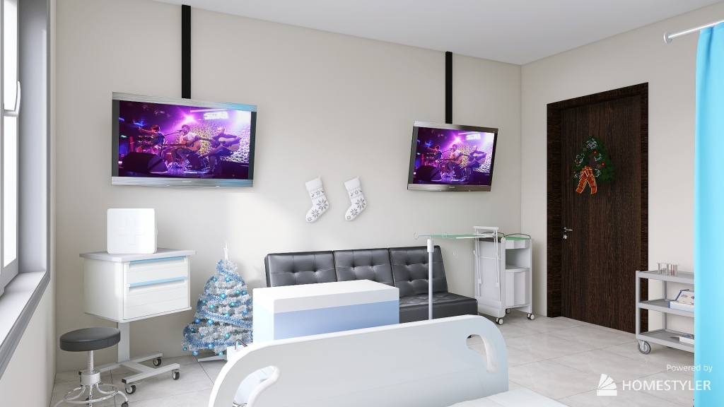 Patient Room 3d design renderings