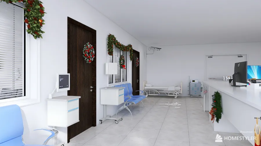 Nurse's Station 3d design renderings