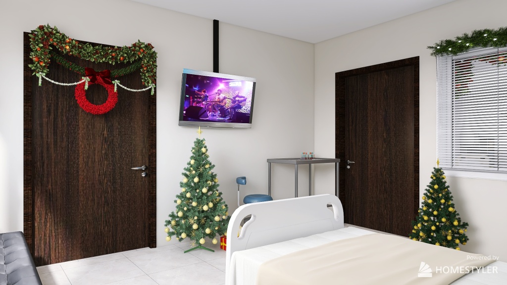 Patient Room 02 3d design renderings