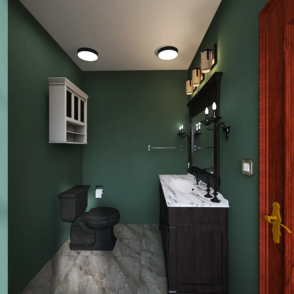 Historical Gothic Bathroom 3d design renderings