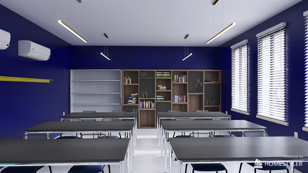 Classroom 3d design renderings