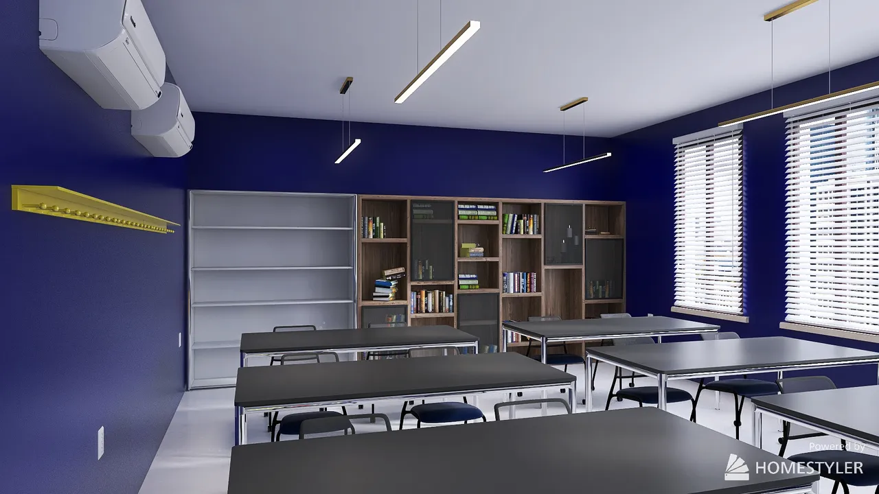 Classroom 3d design renderings