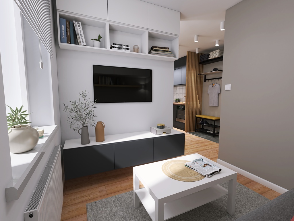 Kawalerka 3 3d design renderings