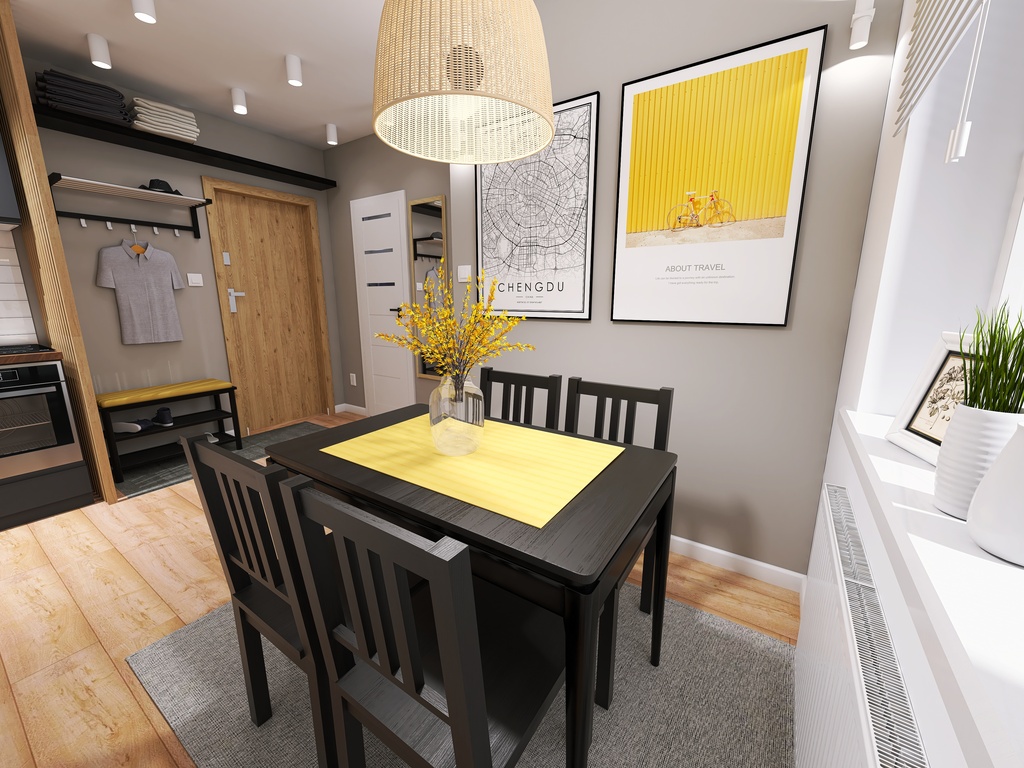 Kawalerka 3 3d design renderings