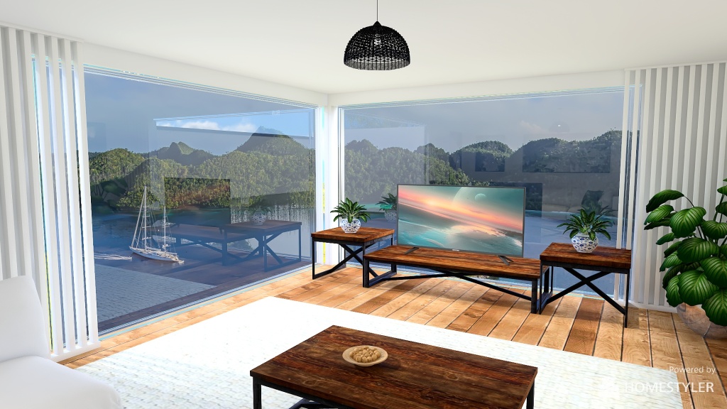 Sea View apartment 3d design renderings