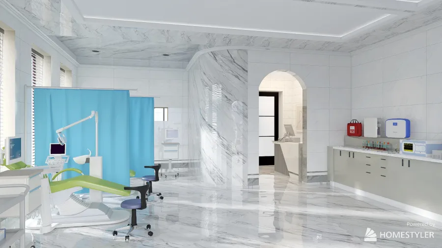 ambulatorio medico 3d design renderings