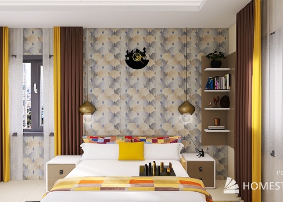 ff  master bed room nimai rout Design Rendering