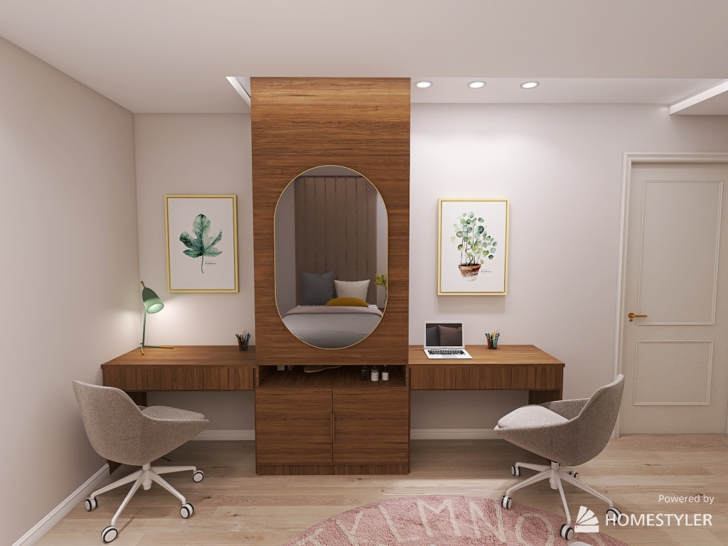girls bedroom 3d design renderings