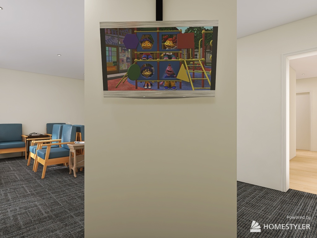 Waiting Room 3d design renderings