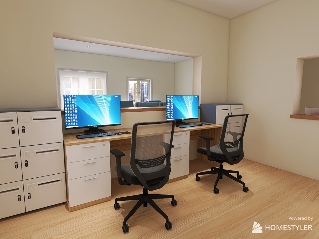 Receptionist's Office 3d design renderings