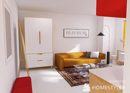 red and yellow nook nts Design Rendering