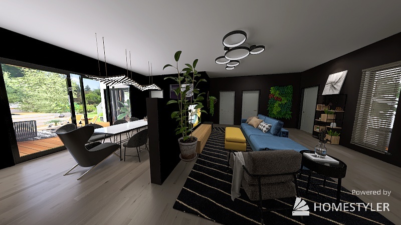 Living / Dining Room 3d design renderings