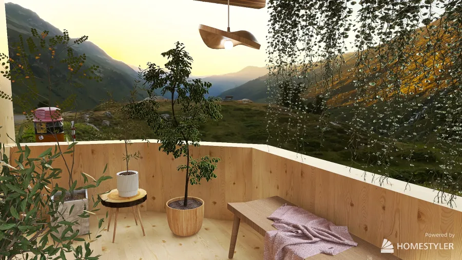 hiking the mountains house. 3d design renderings