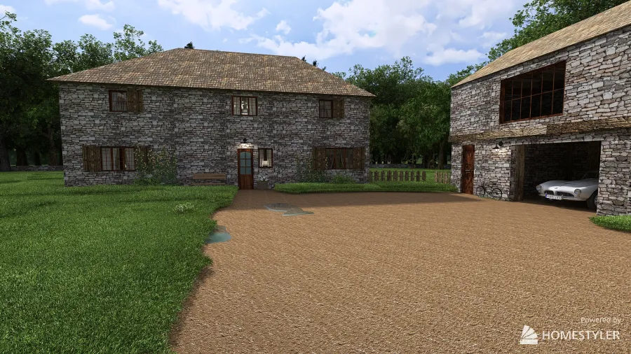 Bohemian english cottage 3d design renderings