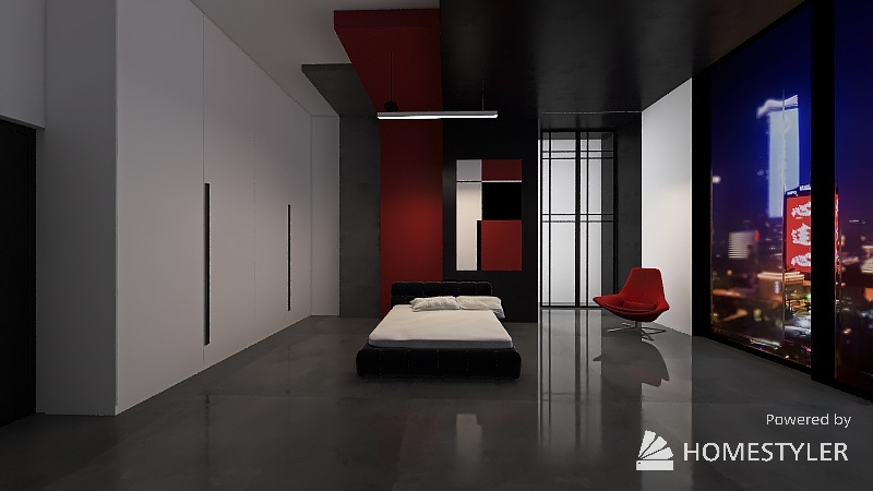 Black and Red 3d design renderings