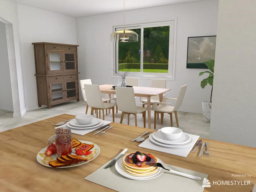 cucina soggiorno 3d design renderings