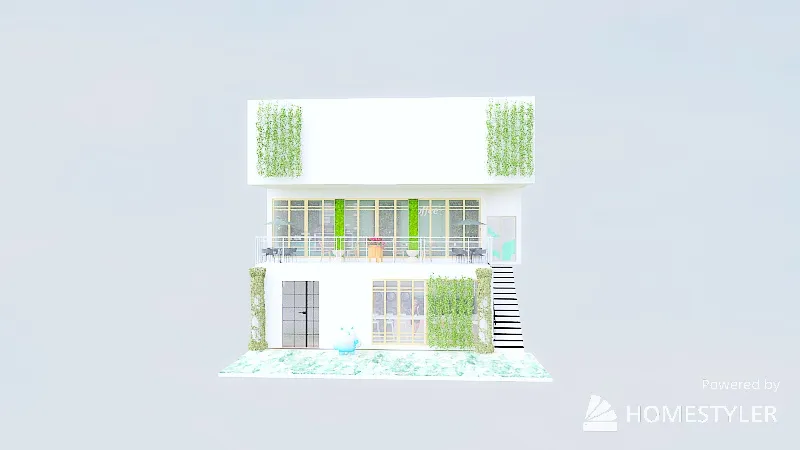 Toki & Cafe 2d floor 3d design renderings