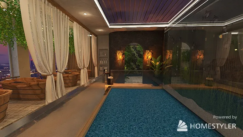 Pool Area 3d design renderings